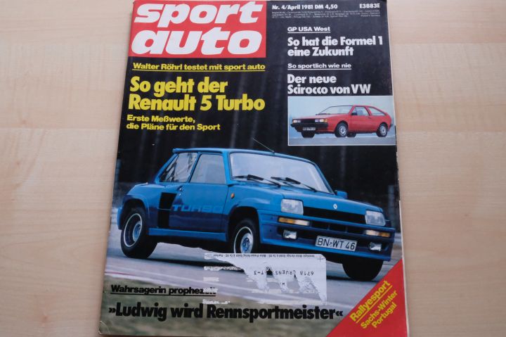 Deckblatt Sport Auto (04/1981)